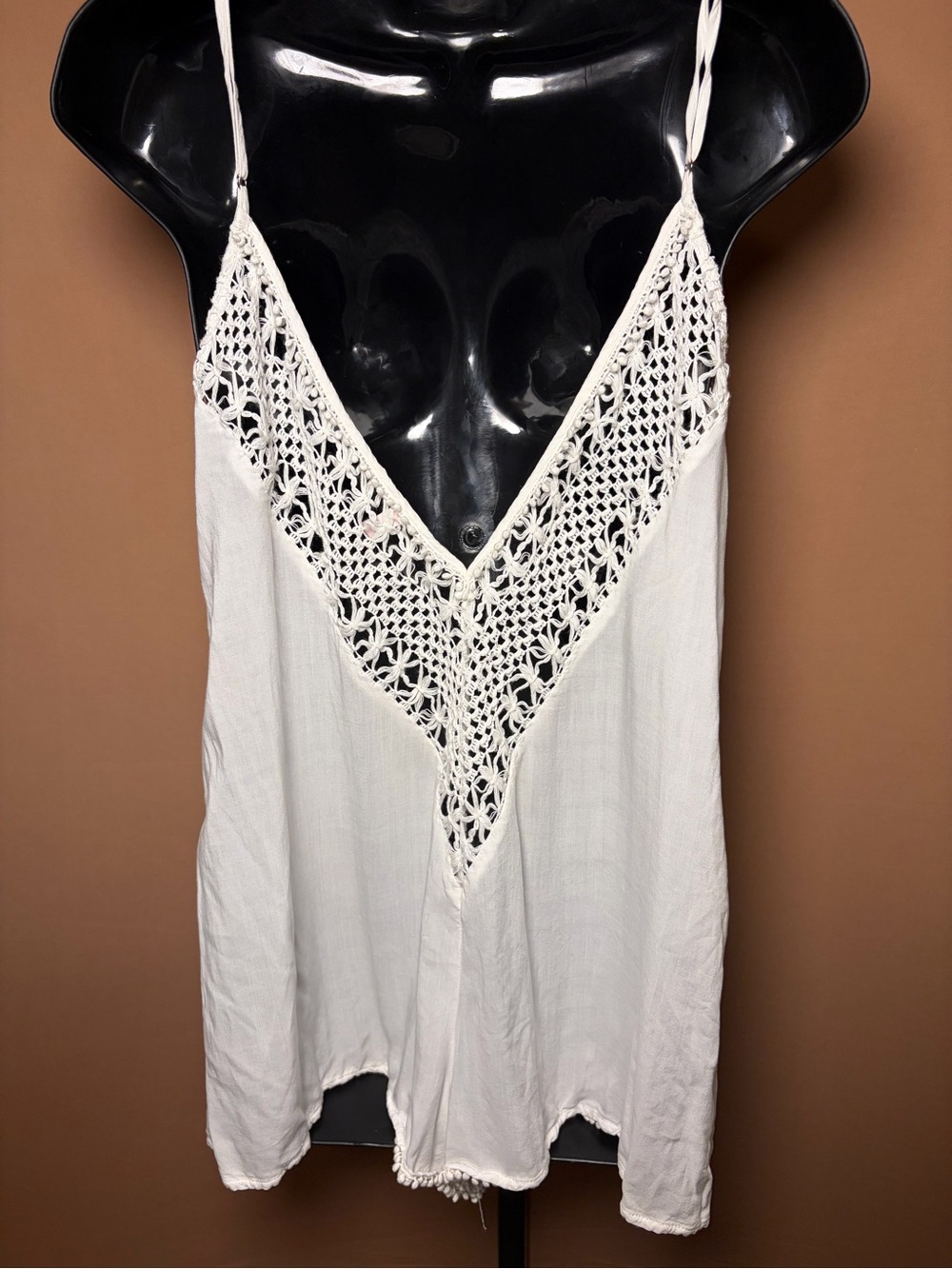 Victoria's Secret White Crochet Lace Romper Size M